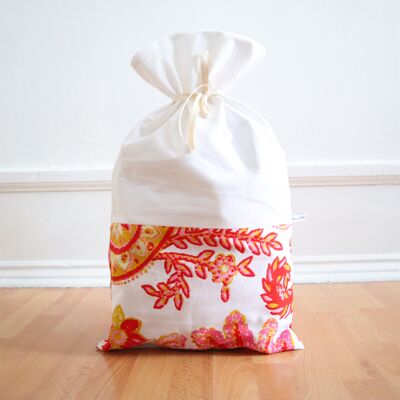 Reusable gift bag - majestic flowers - M