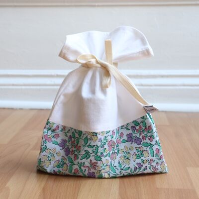 Reusable gift bag - spring garden - S