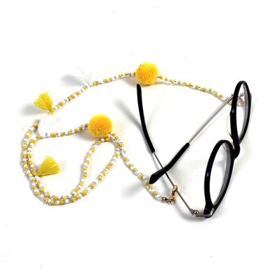 Cadena para gafas y antifaz - amarillo