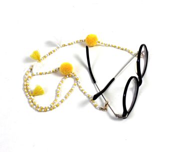 Chaine lunettes et masque - jaune 1