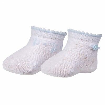 Newborn socks - ROSE soft blue