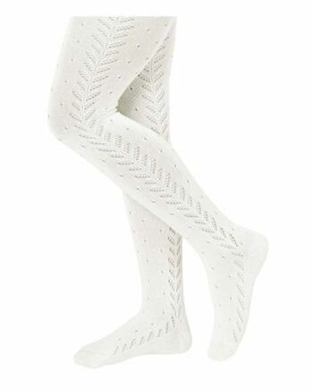 Collant tricot JACQUARD - blanc cassé 1