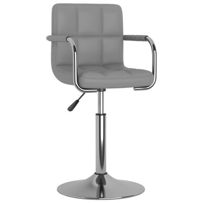 Homestoreking Dining room chair artificial leather gray 8
