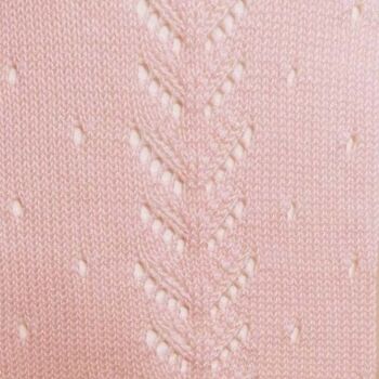 Collant tricot JACQUARD - rose pâle 2
