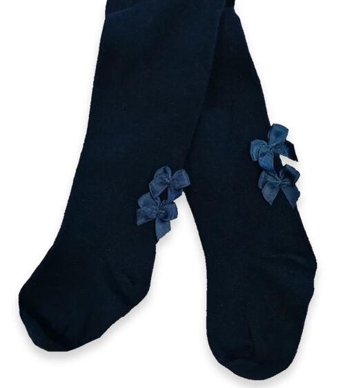 Tights 2x bow NAVY