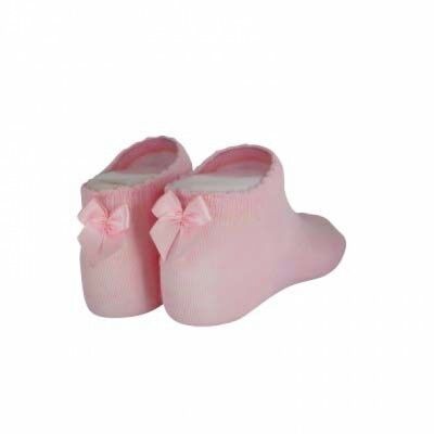Confezione da 2 calzini da ginnastica SATIN BOW rosa tenue