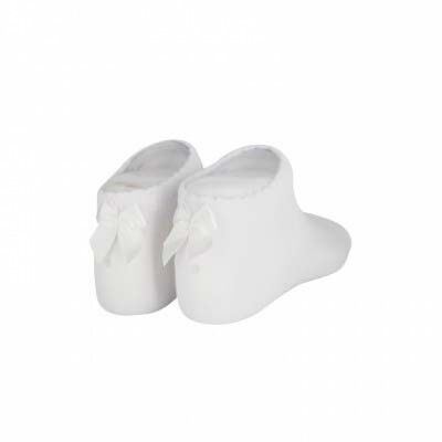 Confezione da 2 calzini da ginnastica SATIN BOW bianchi