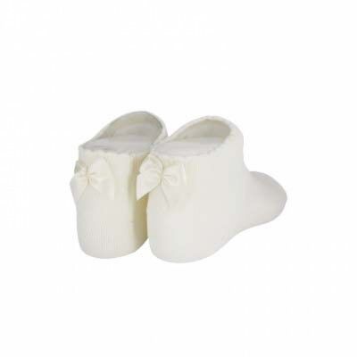 Confezione da 2 calzini da ginnastica SATIN BOW bianco sporco