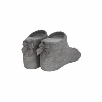 Lot de 2 paires de chaussettes Sneakers SATIN BOW gris 1