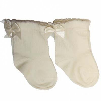 Calcetines SATIN BOW blanco roto