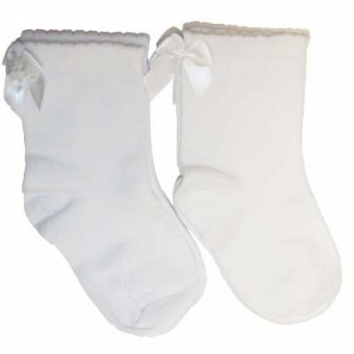 Socks SATIN BOW white