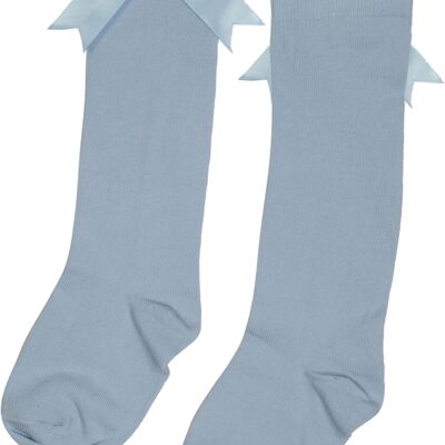 iN ControL 2pack KNEEsocks - Bleu Doux - SATIN BOW
