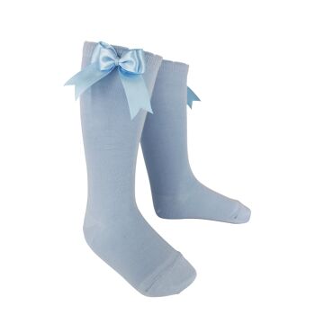 iN ControL 2pack KNEEsocks - Bleu Doux - SATIN BOW 2