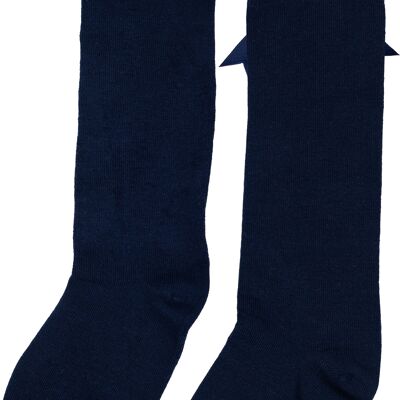 iN ControL 2pack KNEEsocks - marine - SATIN BOW