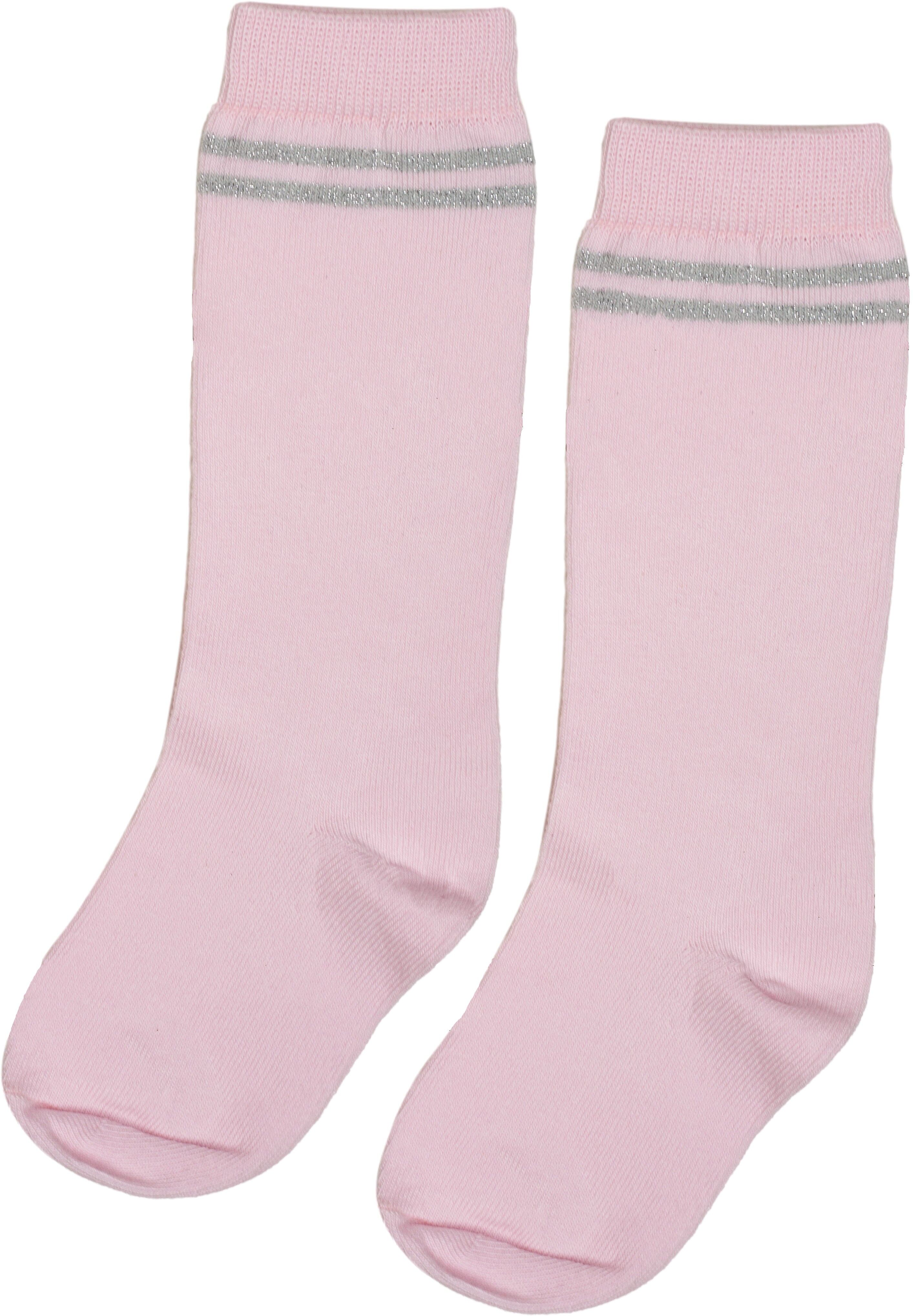 Calzini al ginocchio iN ControL 1 confezione con strisce glitterate - rosa