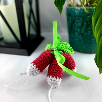 Crochet radish bunch