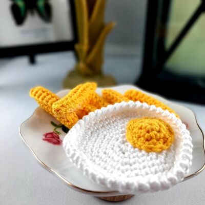 Crochet fried egg