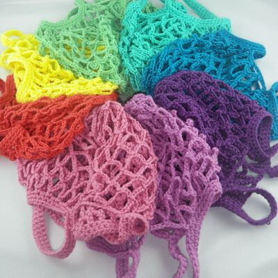Crochet mesh tote
