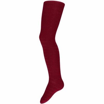 Christmas tights with glitter stripes - burgundy 86/92