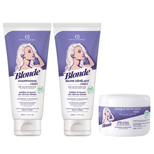 Blonde - routine shampooing 200 ml + baume 200 ml + masque 250ml