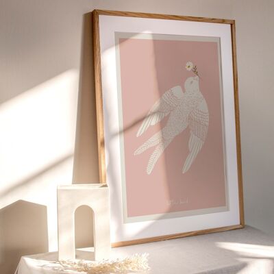Pink Dove Poster - A3