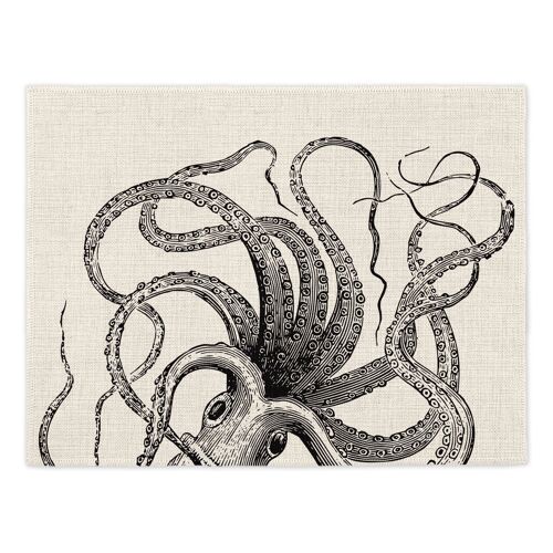 Kraken Linen Style Placemats (Set of Four)