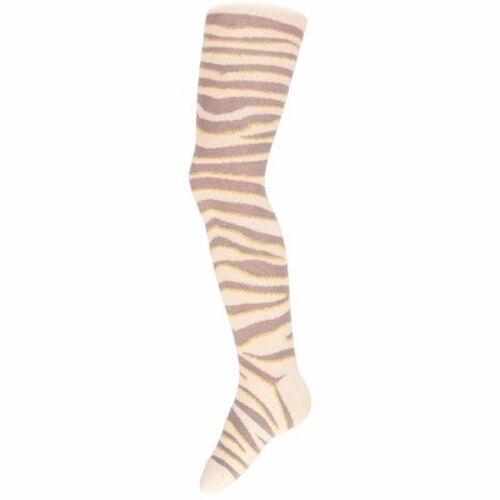 Party tights off white ZEBRA, grey/gold 86/92
