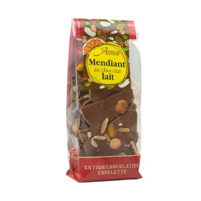 Sachet de mendiants aux fruits secs, chocolat Lait 130g