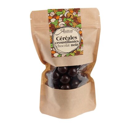 Bag of crispy cereals, dark chocolate, 110g