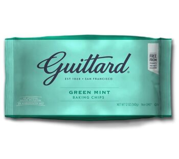 Pépites de chocolat vert menthe de Guittard