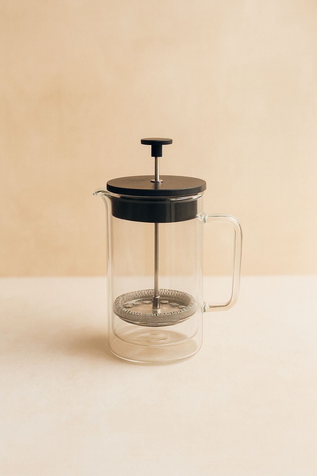 HELYA 800ml Doppelwandige Glas-French-Press-Kaffeemaschine