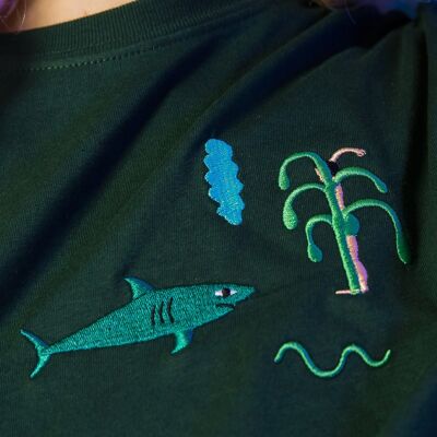 Unisex embroidered T-shirt Sauve qui peut