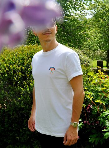 T-shirt mixte brodé Rainbow man 4
