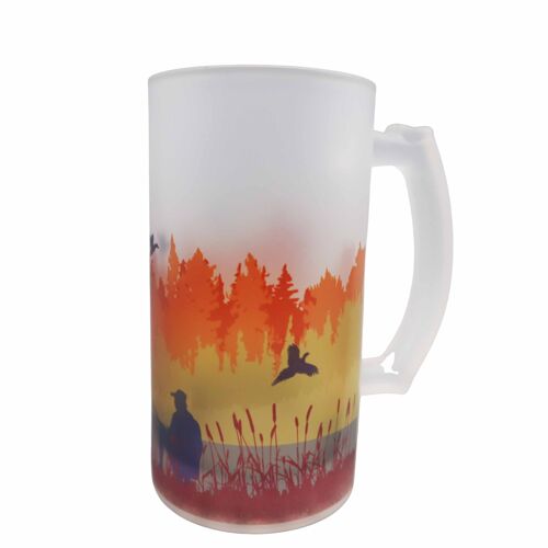 Autumn Course Fishing Frosted Beer Stein