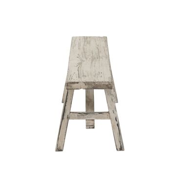 Banc en bois blanc brossé Ray 2