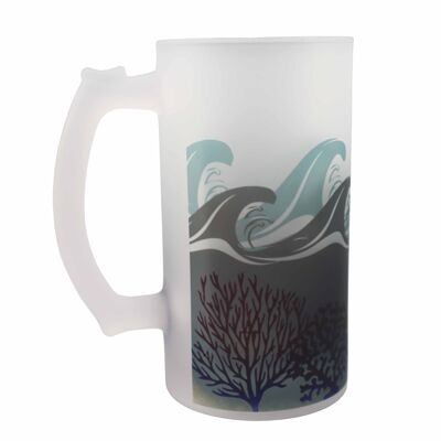 Deep Blue Sea Frosted Beer Stein