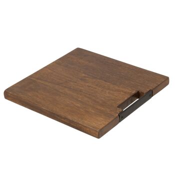 Planche à découper carrée en bois de manguier 1