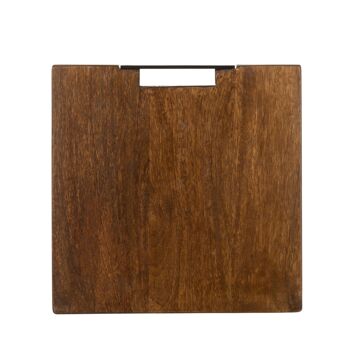 Planche à découper carrée en bois de manguier 4