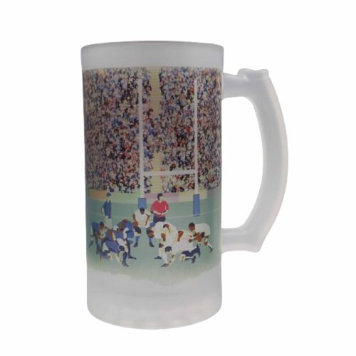 Rugby Frosted Beer Stein