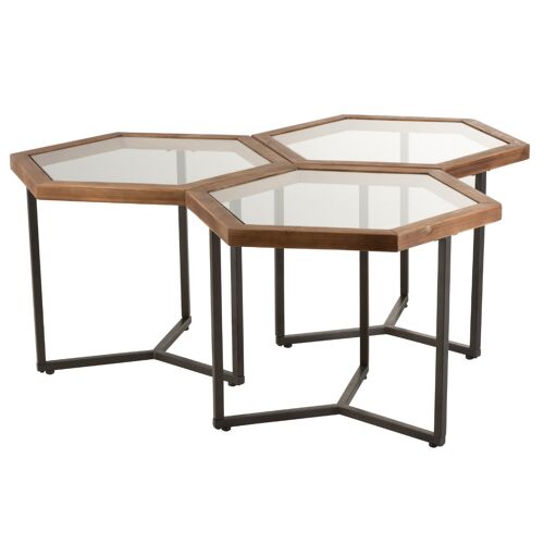 Set de 3 tables basses hexagonales Junper