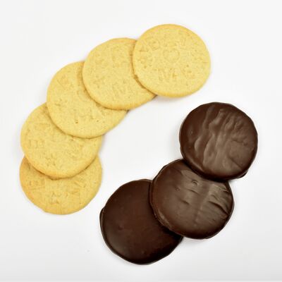Belgian Chocolate Coated Shortbread Biscuits - Home Compostable Packaging