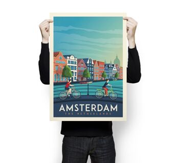 Affiche Voyage Amsterdam Pays-Bas - 50x70 cm 3