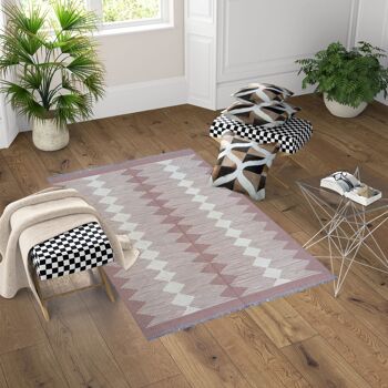 Tapis Kilim moderne en graines de coton 1