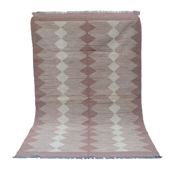 Tapis Kilim moderne en graines de coton 6