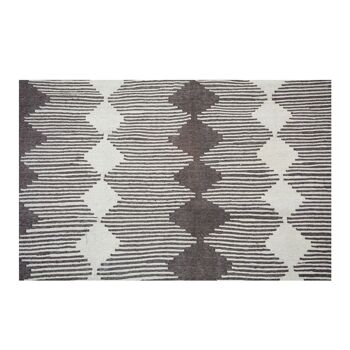 Tapis Kilim Sable Argenté Moderne 5