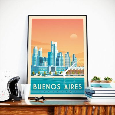 Buenos Aires Argentina Travel Poster - 50x70 cm