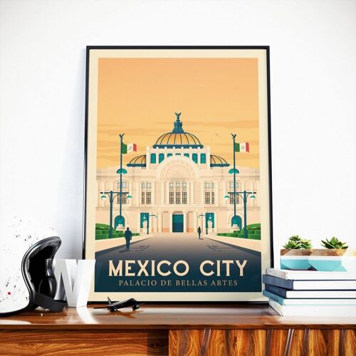 Affiche Voyage Mexico City - Mexique - 50x70 cm