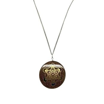 Pendentif Reiki en cuivre Orgonite Metatron de Vie Naturals, 5 cm 3