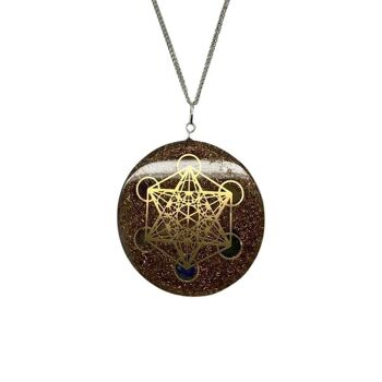 Pendentif Reiki en cuivre Orgonite Metatron de Vie Naturals, 5 cm 1