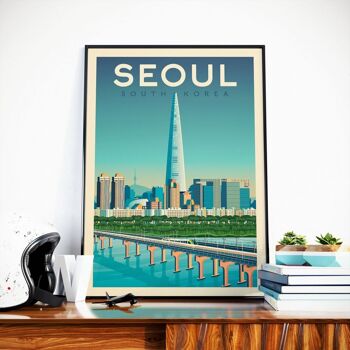 Affiche Voyage Séoul Corée du Sud - 50x70 cm 1